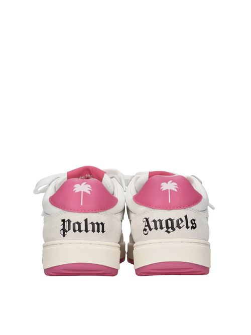 Leather sneakers PALM ANGELS | PWIA049F22LEA0010132BIANCO-ROSA-FUXIA